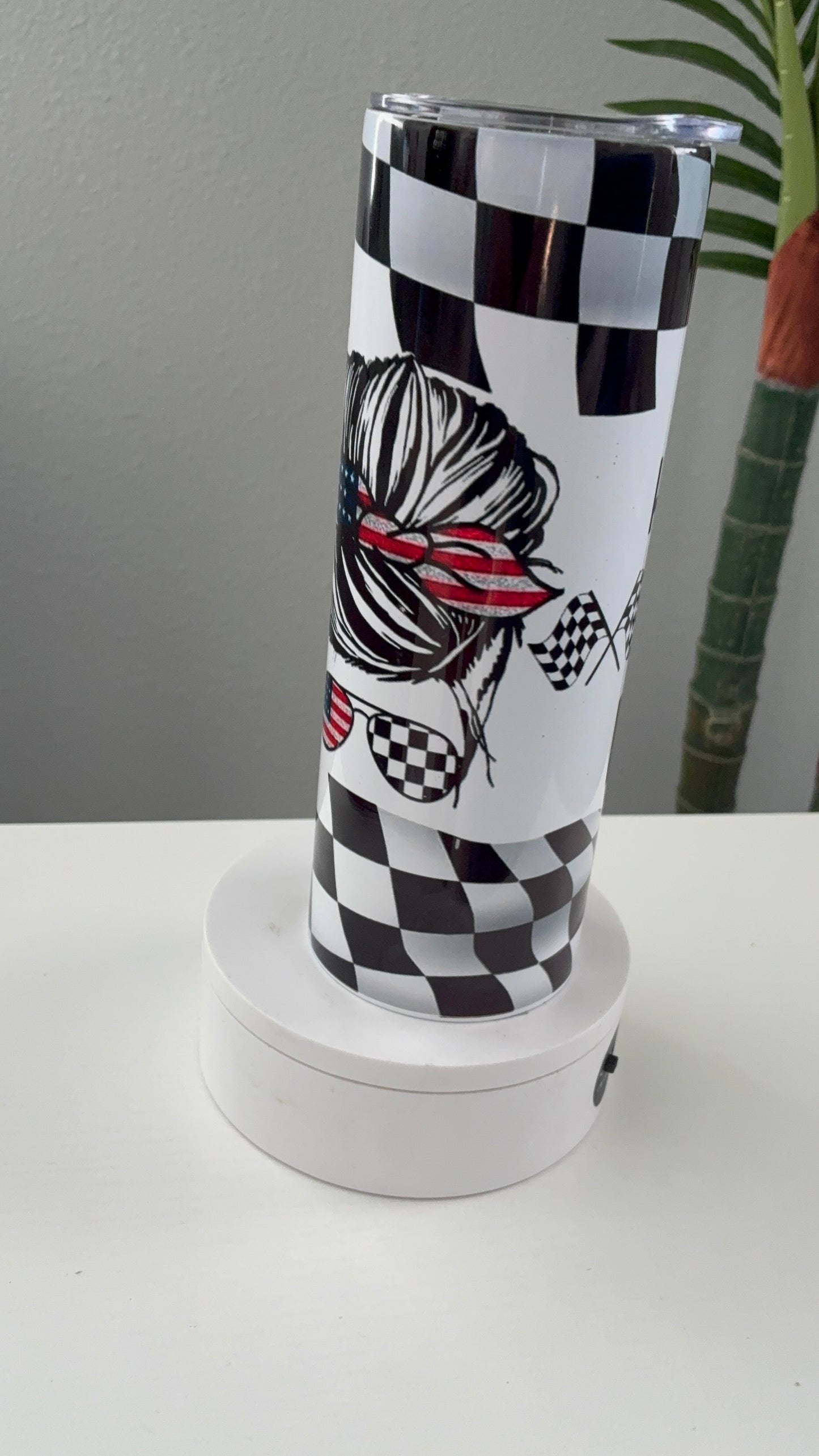 He races therefore I drink 20 oz tumbler