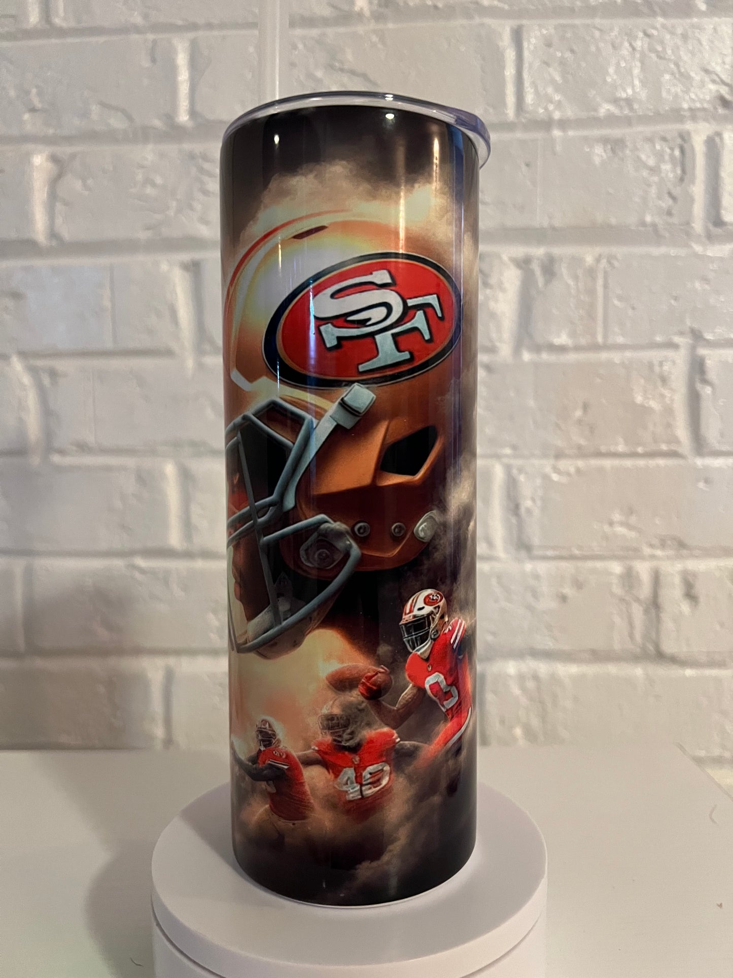 KC Chiefs and 49rs Super Bowl tumbler