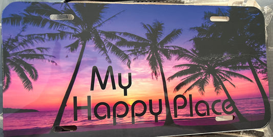 My Happy Place License Plate