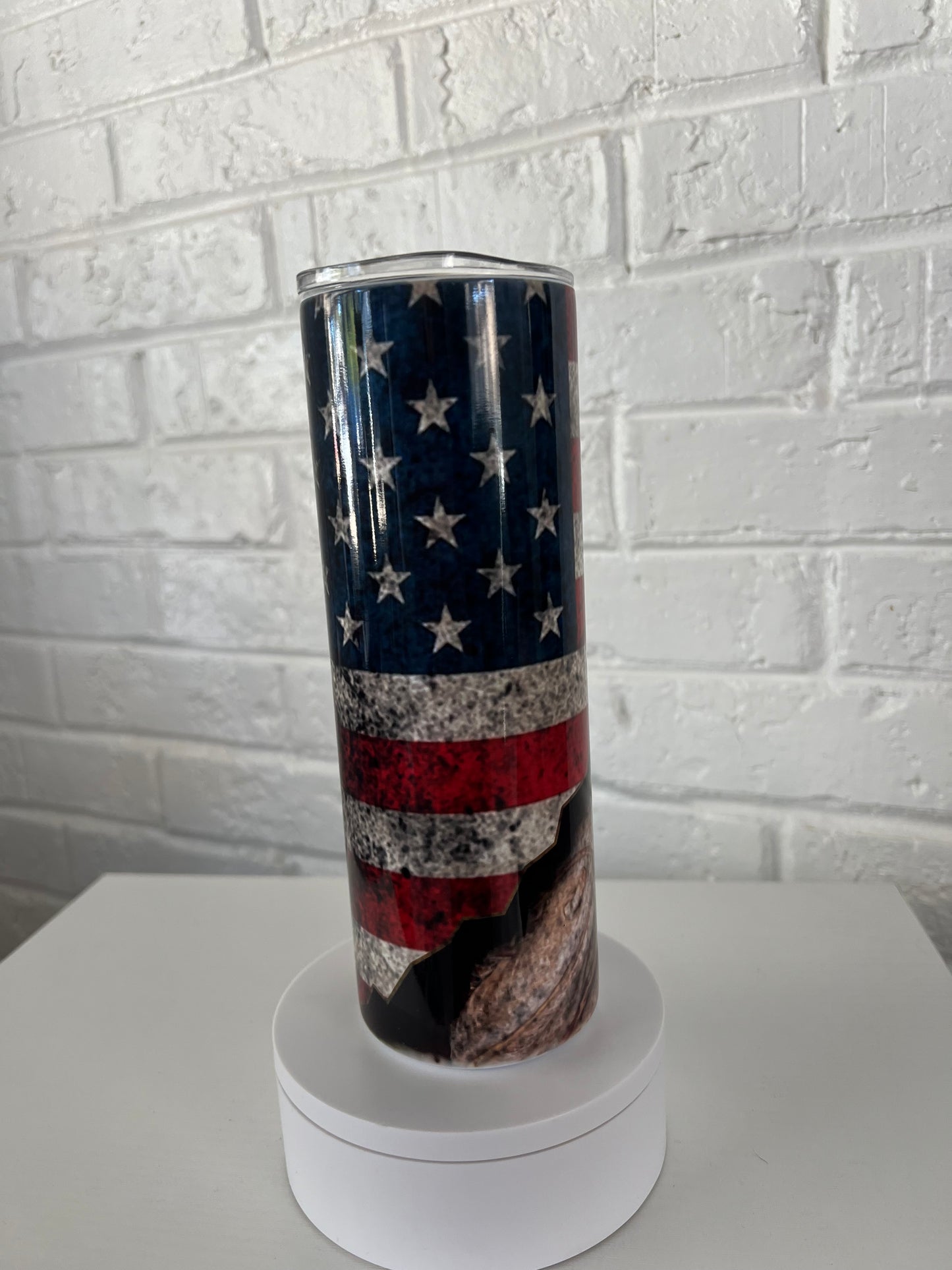 20 oz Insulated Tumbler American Flag and Baseball